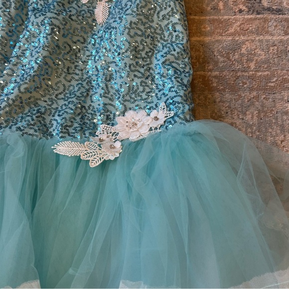 COPY - Curtain Call CXL light blue dance costume WORN ONCE - Picture 2 of 10